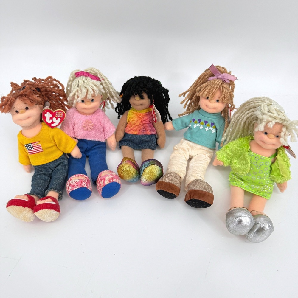 Lot 5 Ty Teenie Beanie Boppers Dolls